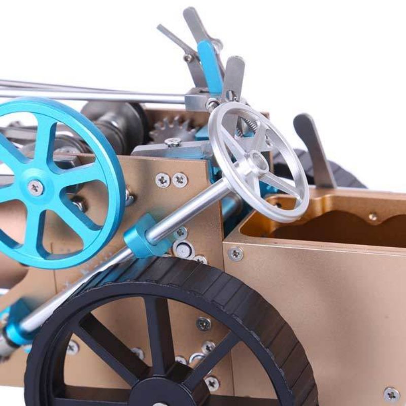 kovový edukativní interaktivní funkční model parního automobilu DM 34 edutor