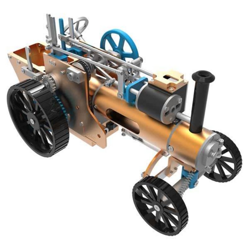 kovový edukativní interaktivní funkční model parního automobilu DM 34 edutor